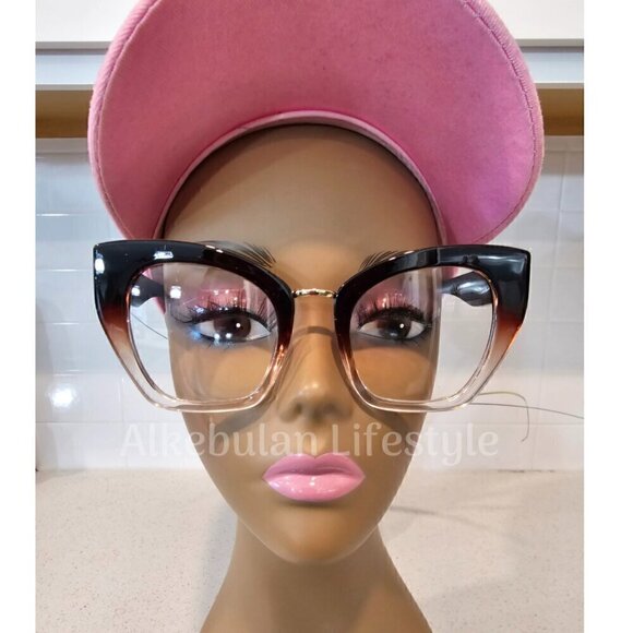 Women Oversized Blue Light Blocking Glasses - NEW - Black - Picture 1 of 1